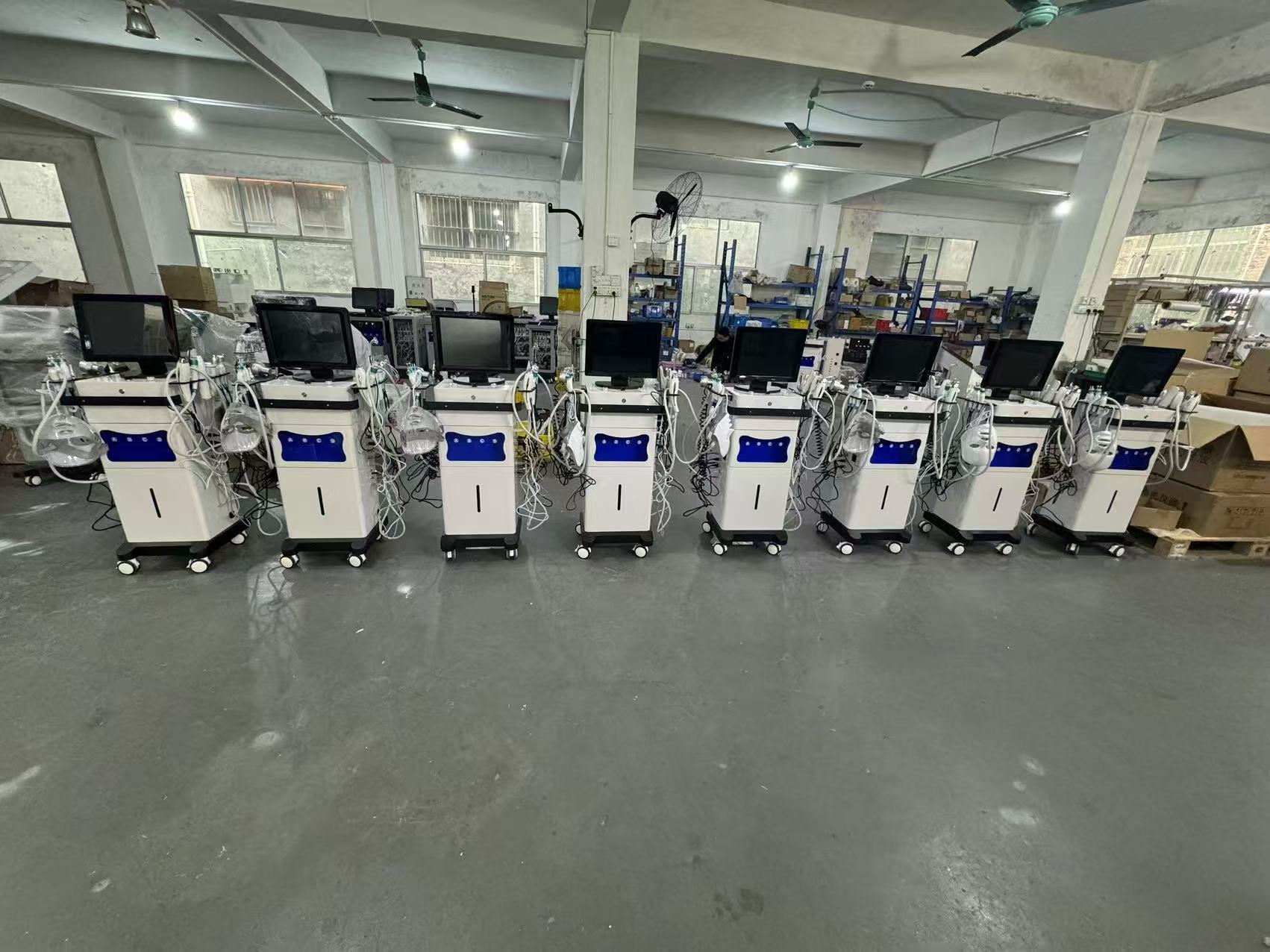 Finished BY BEAUTY machines prepared for distributor orders