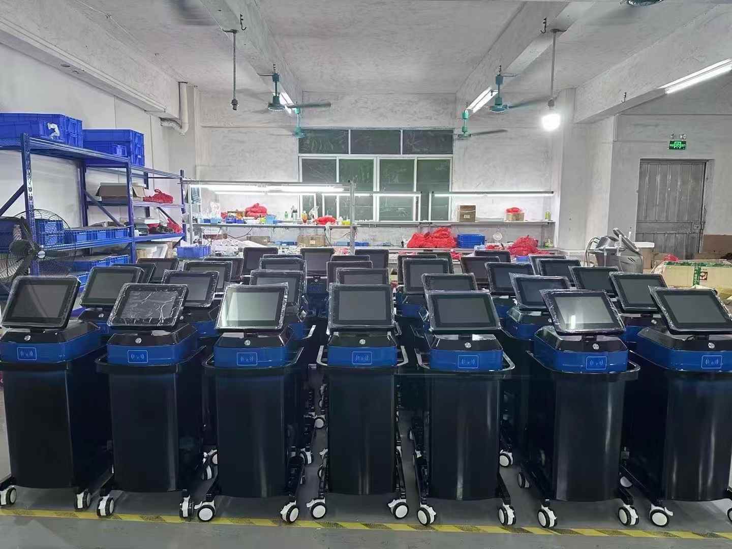Professional beauty machine batch inside the BY BEAUTY factory